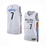 Maillot Brooklyn Nets Kevin Durant NO 7 Ville 2022-23 Blanc