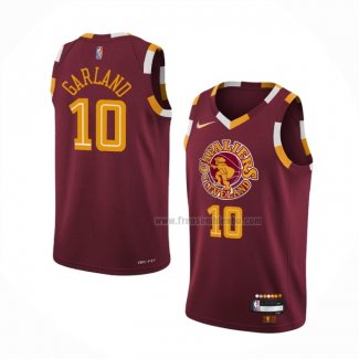 Maillot Cleveland Cavaliers Darius Garland NO 10 Ville Rouge