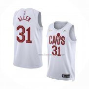 Maillot Cleveland Cavaliers Jarrett Allen NO 31 Association 2022-23 Blanc