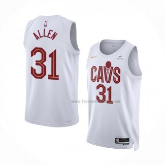 Maillot Cleveland Cavaliers Jarrett Allen NO 31 Association 2022-23 Blanc