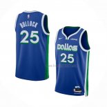 Maillot Dallas Mavericks Reggie Bullock NO 25 Ville 2022-23 Bleu