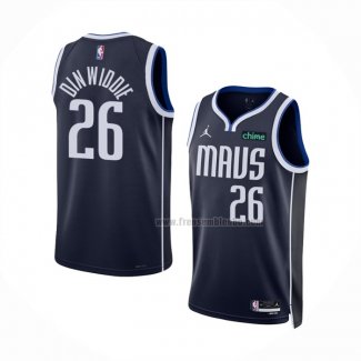 Maillot Dallas Mavericks Spencer Dinwiddie NO 26 Statement 2022-23 Bleu