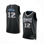 Maillot Memphis Grizzlies Ja Morant NO 12 Ville 2022-23 Noir