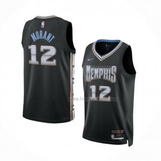 Maillot Memphis Grizzlies Ja Morant NO 12 Ville 2022-23 Noir