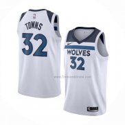 Maillot Minnesota Timberwolves Karl-Anthony Towns NO 32 Association Blanc