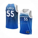 Maillot Minnesota Timberwolves Luka Garza NO 55 Ville 2023-24 Bleu