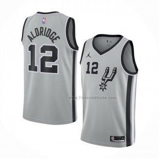 Maillot San Antonio Spurs Lamarcus Aldridge NO 12 Statement Gris