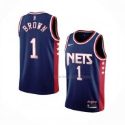 Maillot Brooklyn Nets Bruce Brown NO 1 Ville 2021-22 Bleu