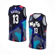 Maillot Brooklyn Nets James Harden NO 13 Ville 2023-24 Noir