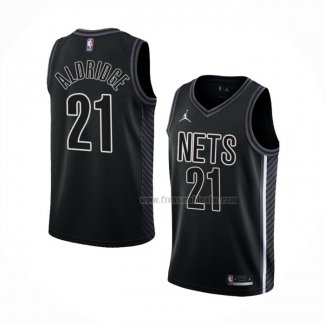 Maillot Brooklyn Nets Lamarcus Aldridge NO 21 Statement 2022-23 Noir