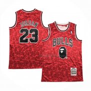 Maillot Chicago Bulls Bape NO 23 Hardwood Classic Rouge