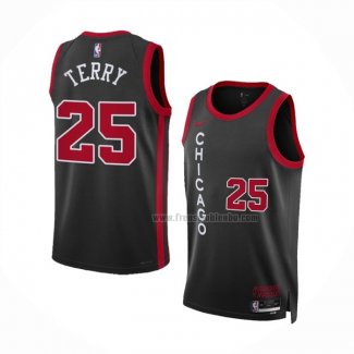 Maillot Chicago Bulls Dalen Terry NO 25 Ville 2023-24 Noir