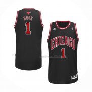 Maillot Chicago Bulls Derrick Rose NO 1 Retro Noir