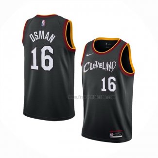 Maillot Cleveland Cavaliers Cedi Osman NO 16 Ville 2020-21 Noir