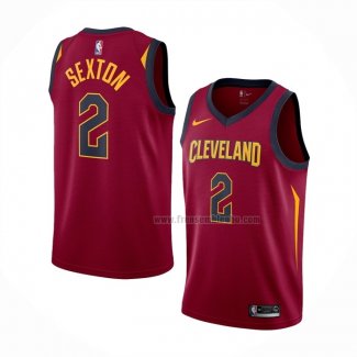 Maillot Cleveland Cavaliers Collin Sexton NO 2 Icon Rouge