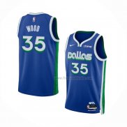 Maillot Dallas Mavericks Christian Wood NO 35 Ville 2022-23 Bleu