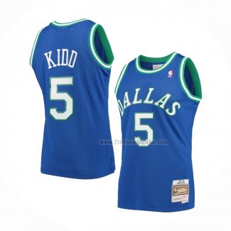 Maillot Dallas Mavericks Jason Kidd Mitchell & Ness 1994-95 Bleu