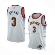 Maillot Denver Nuggets Nahshon Hyland NO 3 Ville 2022-23 Blanc