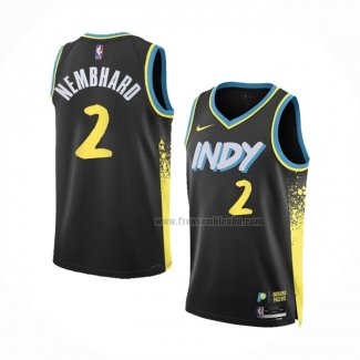 Maillot Indiana Pacers Andrew Nembhard NO 2 Ville 2023-24 Noir