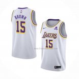 Maillot Los Angeles Lakers Jabari Brown NO 15 Association 2021-22 Blanc