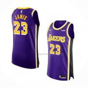 Maillot Los Angeles Lakers LeBron James NO 23 Statement Authentique Volet