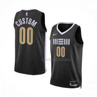 Maillot Memphis Grizzlies Personnalise Ville 2023-24 Noir