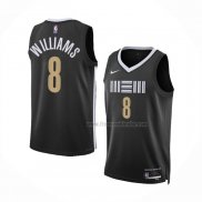 Maillot Memphis Grizzlies Ziaire Williams NO 8 Ville 2023-24 Noir