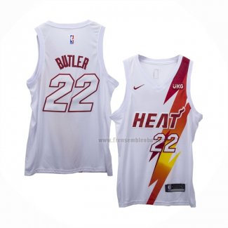 Maillot Miami Heat Jimmy Butler NO 22 Fashion Royalty Blanc