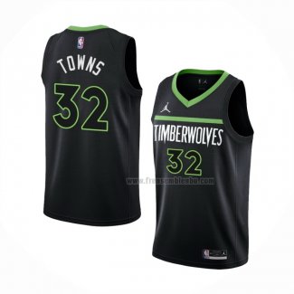 Maillot Minnesota Timberwolves Karl-Anthony Towns NO 32 Statement 2022-23 Noir