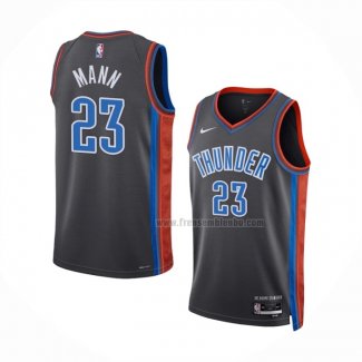 Maillot Oklahoma City Thunder Tre Mann NO 23 Ville 2022-23 Gris