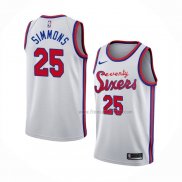 Maillot Philadelphia 76ers Ben Simmons NO 25 Classic 2019-20 Blanc