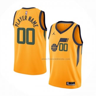 Maillot Utah Jazz Personnalise Statement Jaune