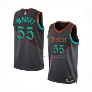 Maillot Washington Wizards Delon Wright NO 55 Ville 2023-24 Noir